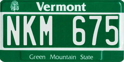 VT license plate NKM675
