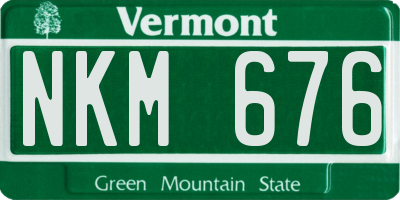 VT license plate NKM676