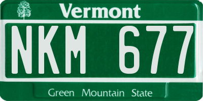 VT license plate NKM677