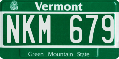VT license plate NKM679