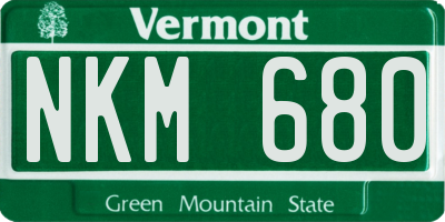 VT license plate NKM680
