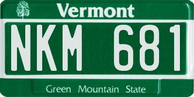 VT license plate NKM681