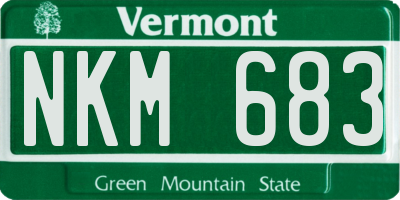 VT license plate NKM683