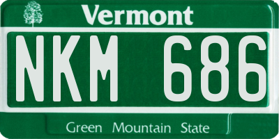 VT license plate NKM686