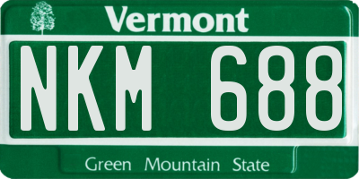 VT license plate NKM688