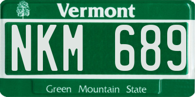 VT license plate NKM689