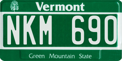 VT license plate NKM690