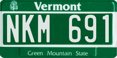 VT license plate NKM691