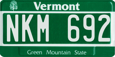 VT license plate NKM692