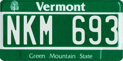 VT license plate NKM693