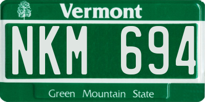 VT license plate NKM694