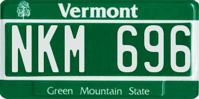 VT license plate NKM696