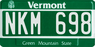 VT license plate NKM698