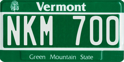 VT license plate NKM700