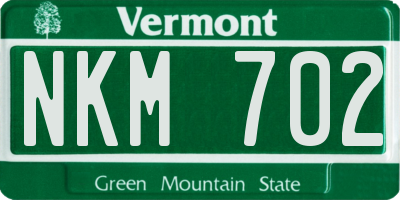 VT license plate NKM702