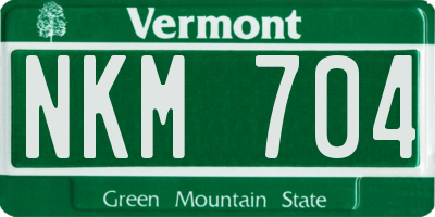 VT license plate NKM704