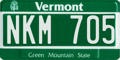 VT license plate NKM705