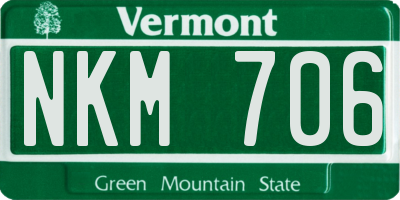 VT license plate NKM706