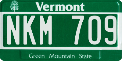 VT license plate NKM709