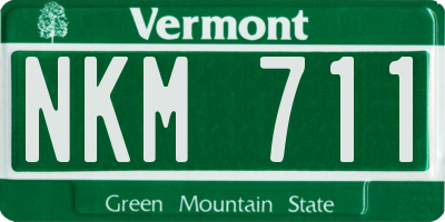 VT license plate NKM711