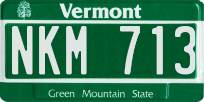 VT license plate NKM713