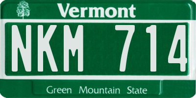 VT license plate NKM714