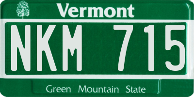 VT license plate NKM715