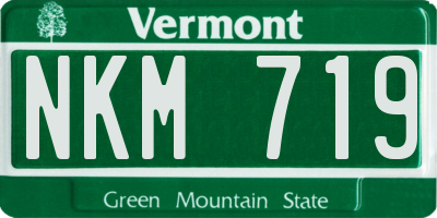 VT license plate NKM719