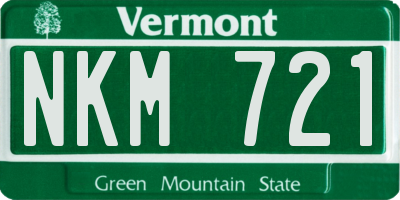 VT license plate NKM721