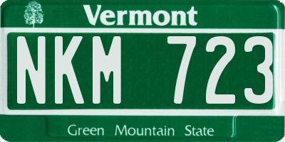 VT license plate NKM723