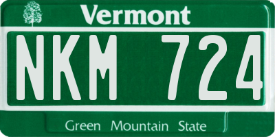 VT license plate NKM724