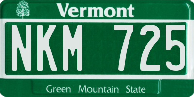 VT license plate NKM725