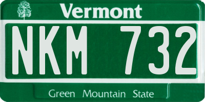 VT license plate NKM732