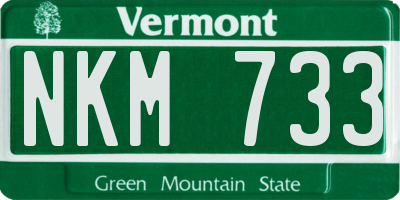 VT license plate NKM733