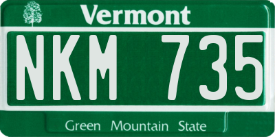 VT license plate NKM735
