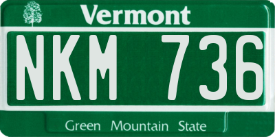 VT license plate NKM736