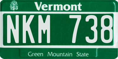 VT license plate NKM738