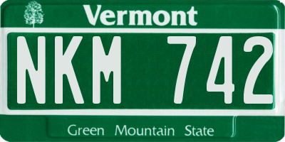 VT license plate NKM742