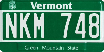 VT license plate NKM748