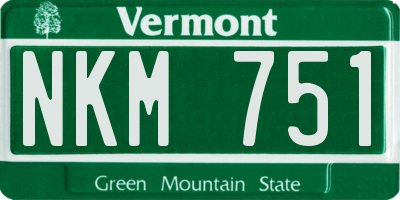 VT license plate NKM751