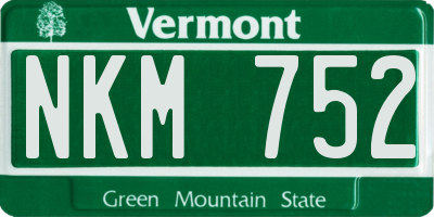 VT license plate NKM752