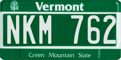 VT license plate NKM762