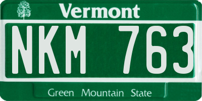 VT license plate NKM763