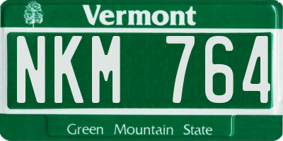 VT license plate NKM764
