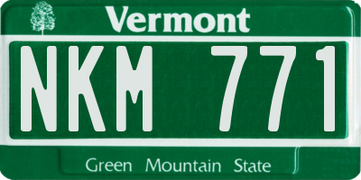 VT license plate NKM771