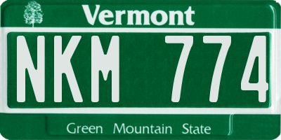 VT license plate NKM774