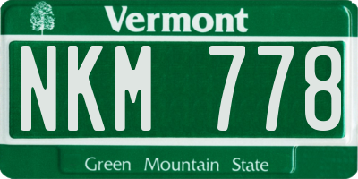 VT license plate NKM778