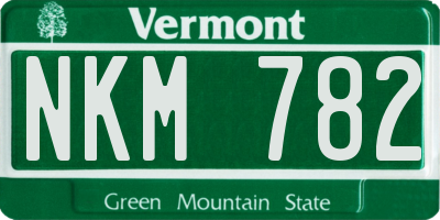 VT license plate NKM782