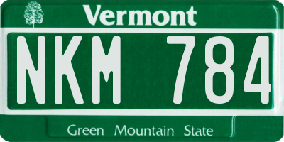 VT license plate NKM784