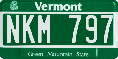 VT license plate NKM797